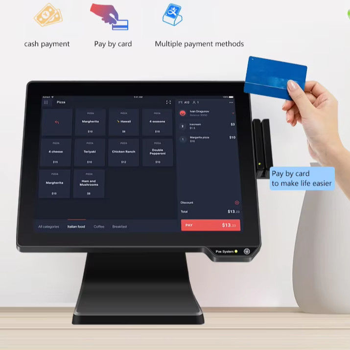 15.1/15.6inch Touch Screen POS Machine for Retail and Restaurant NFC Payment Cash Register