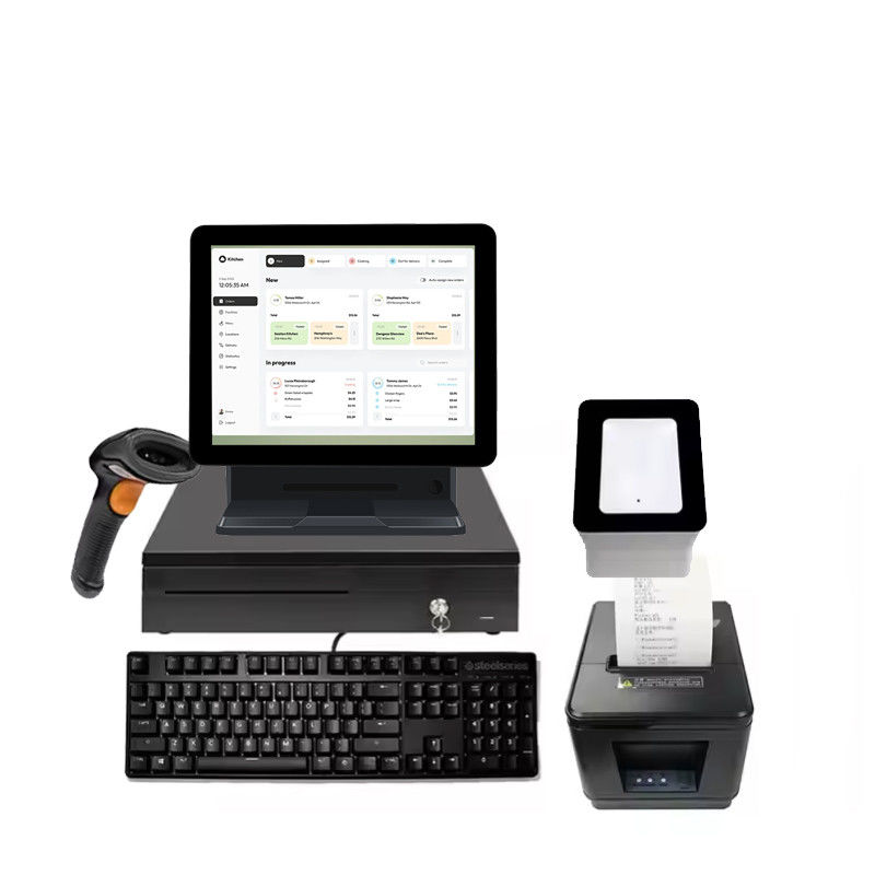 Advanced 15.6" Touch Screen POS System with Customer Display Software Payment Terminal Cash Register Machine