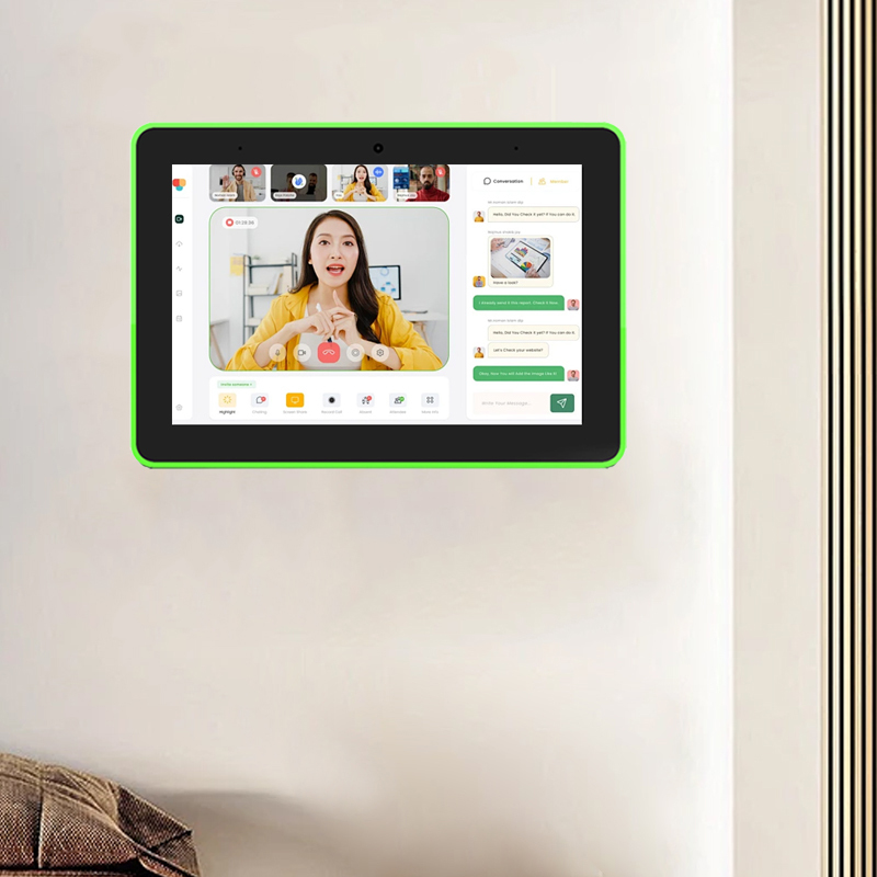 10.1inch wall mount business use android 14 tablet pc touch screen Rockchip quad core LED light for meeting Conference room booking scheduling system