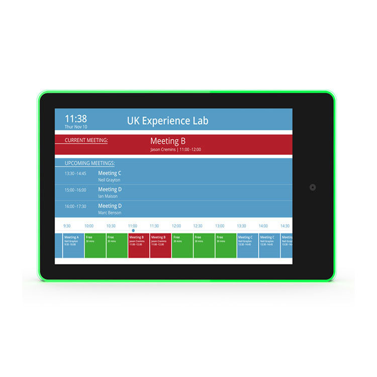10.1 Inch Conference Room Android Tablet RK3399 NFC POE Meeting Room Scheduler Tablet PC with Led Light