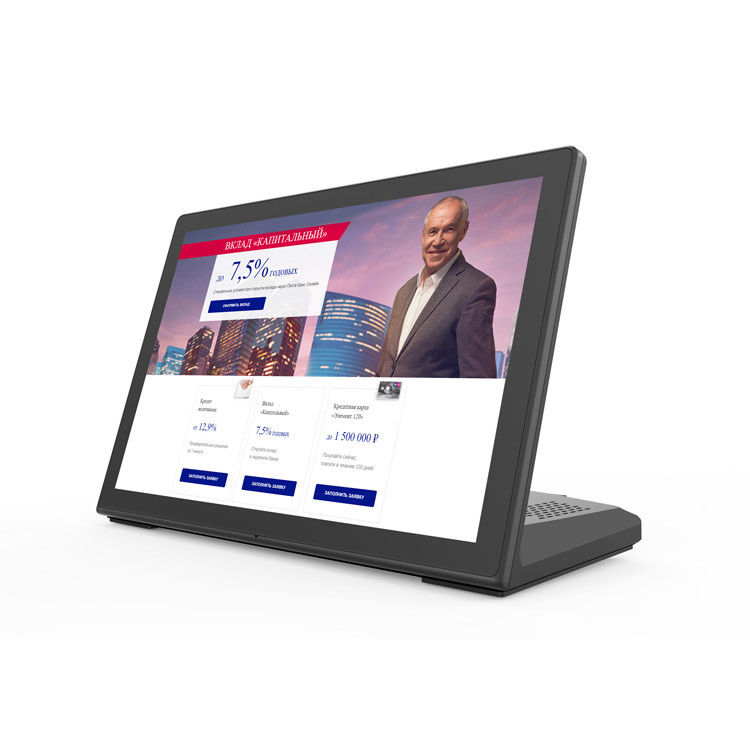 10-Inch desktop L shape 1080p Android Tablet with PoE  HDMI for Commercial