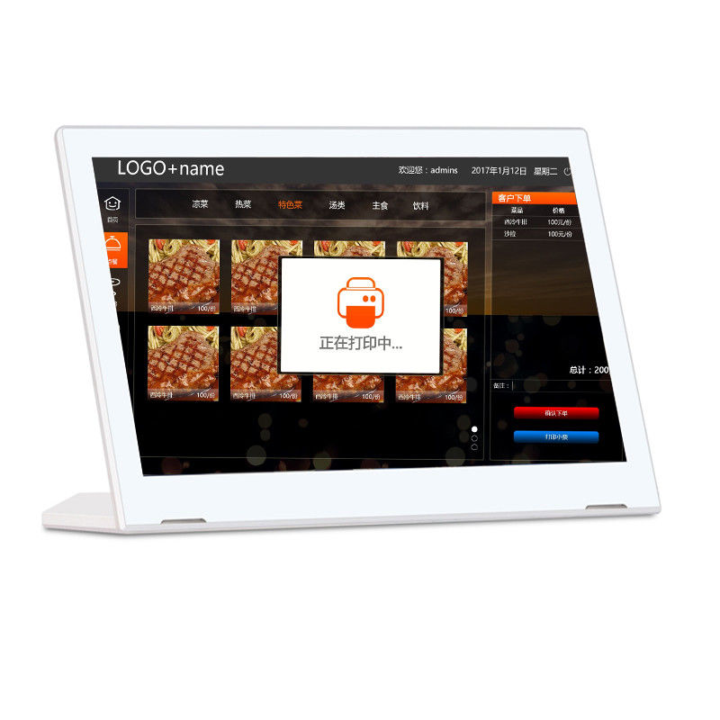 13.3 Inch L-Shaped Android Restaurant Ordering Tablet, 1920×1080 Touchscreen, WiFi RJ45