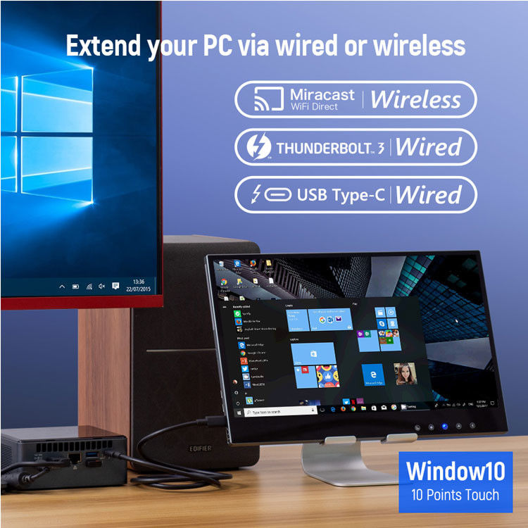 Hopestar 15.6-Inch Ultra-Slim Full HD IPS Touch Screen Monitor for Commercial & Industrial Use